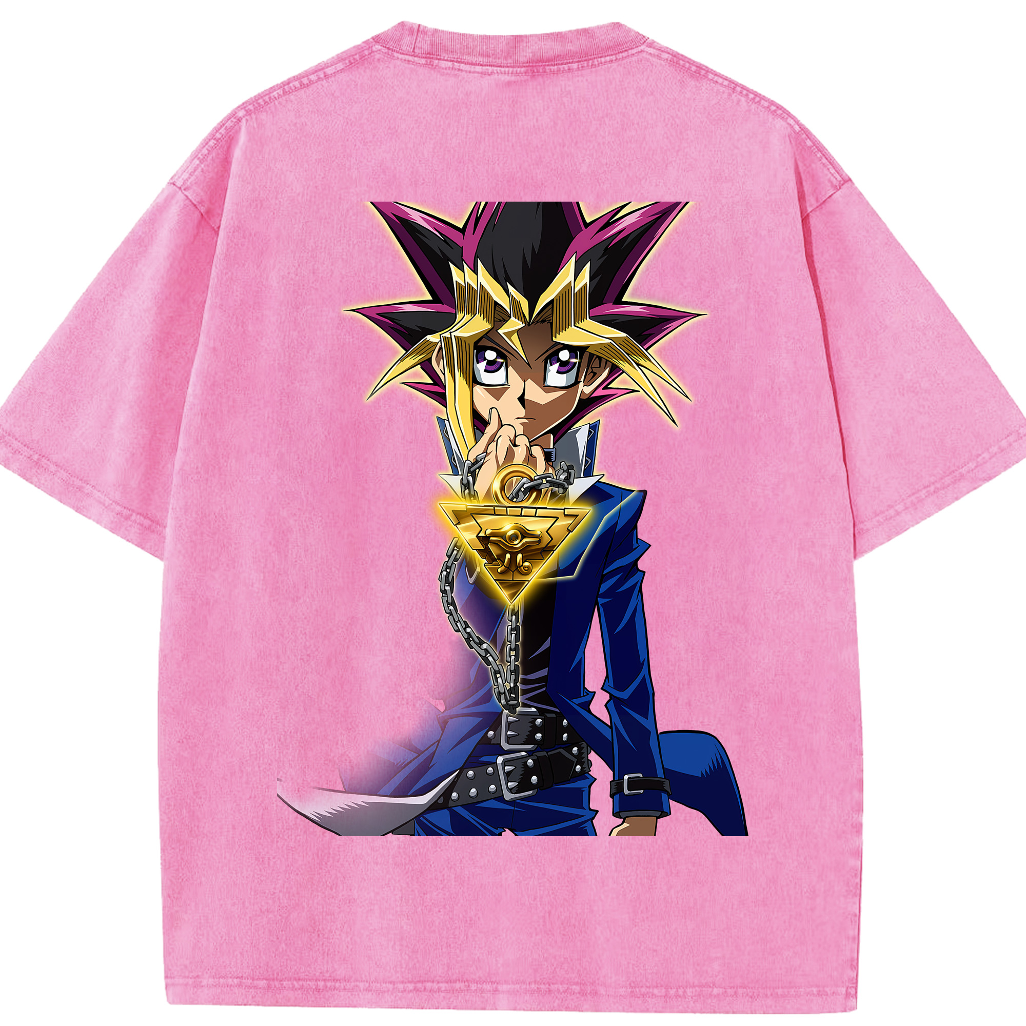 （画像用） 遊☆戯☆王 Yu-Gi-Oh! 綿100% ヴィンテージ風 半袖Tシャツ（背面プリント）